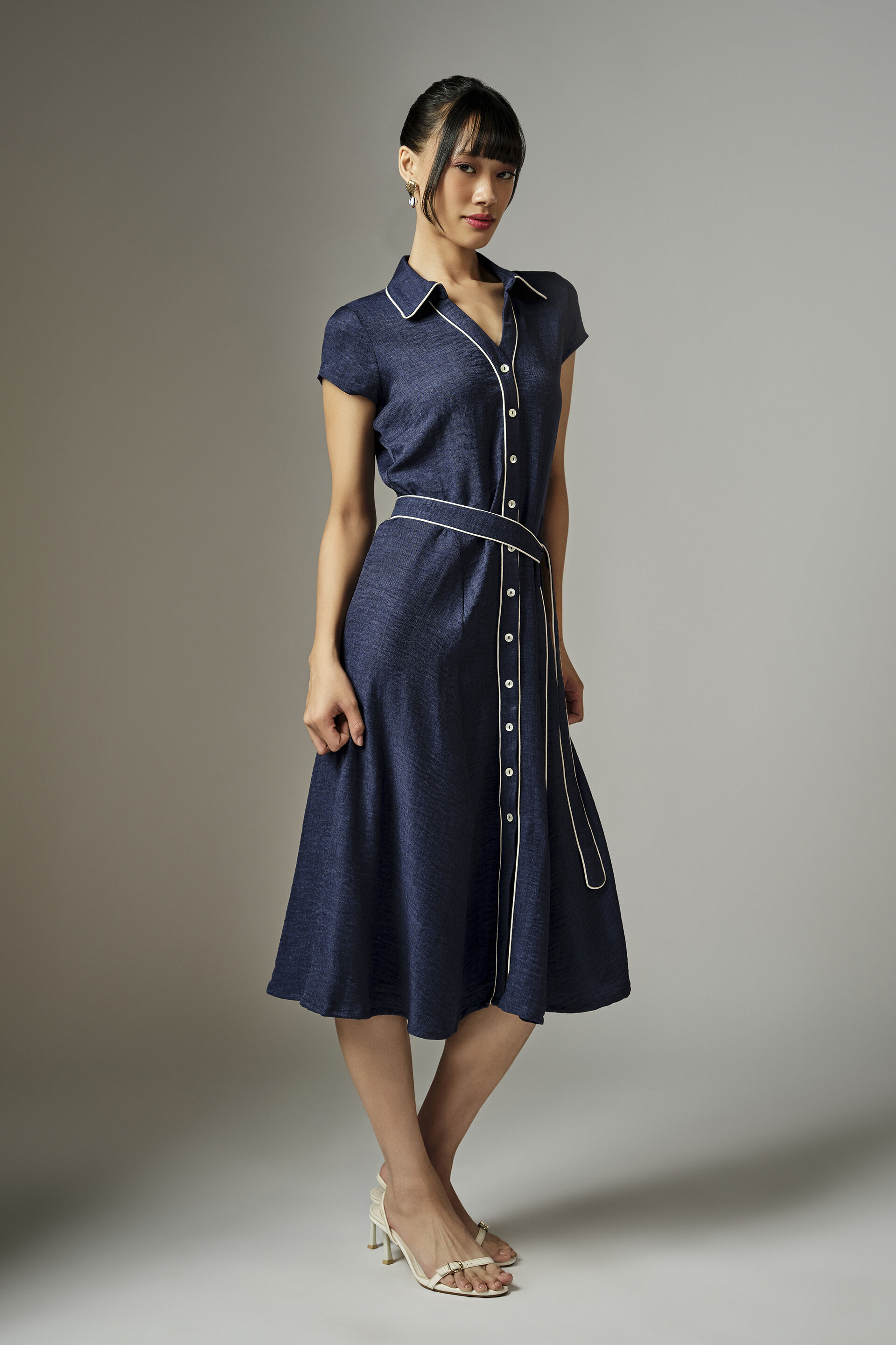 Heliane Navy Blue Dress, Navy Blue, image 2
